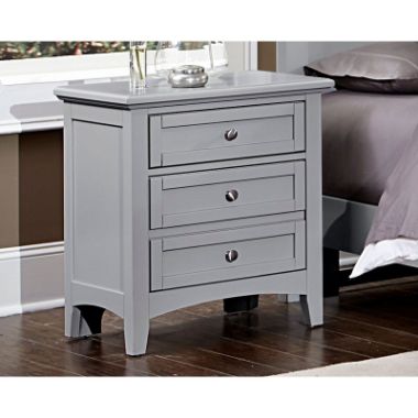 Gray Finish Nightstand