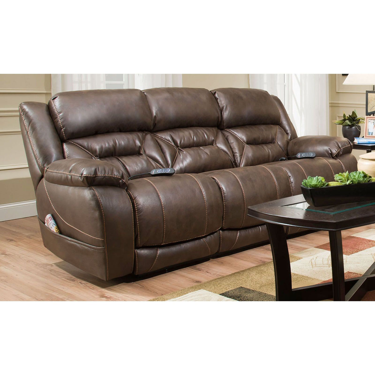 Picture of Enterprise Walnut Power Recliner Sofa