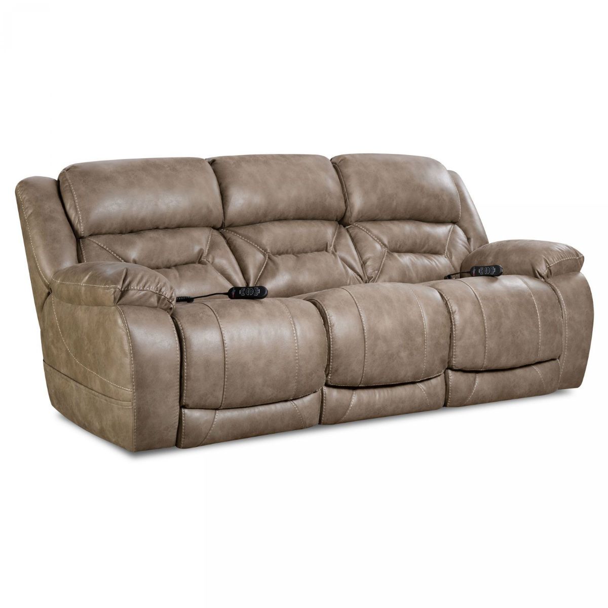 Picture of Mushroom Power Recliner Sofa