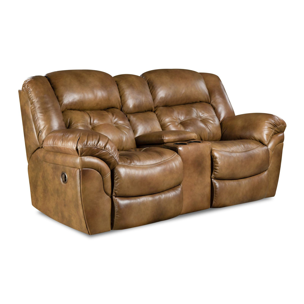 Picture of Cheyenne Leather Recliner Console Loveseat