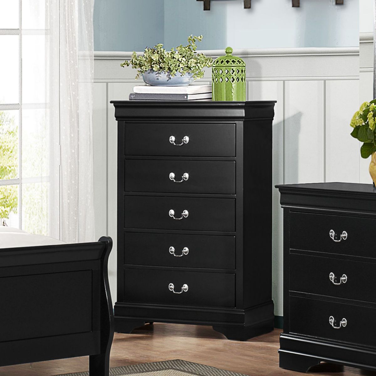 Picture of Mayville Black 5-Drawer Chest