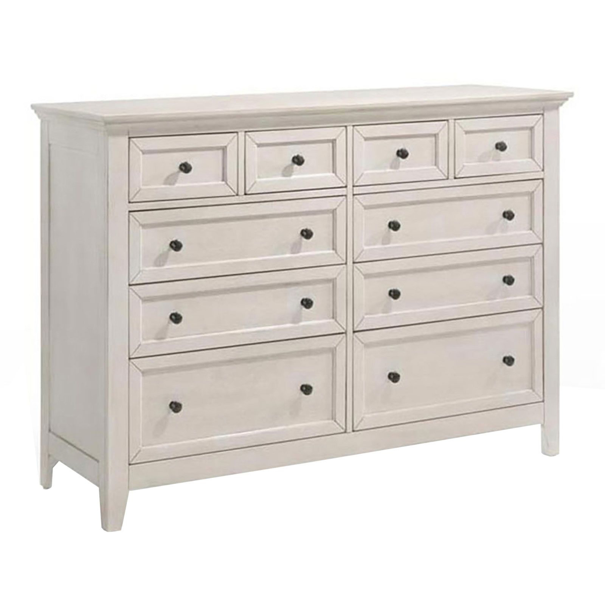 Picture of San Mateo Rustic White 10-Drawer Dresser