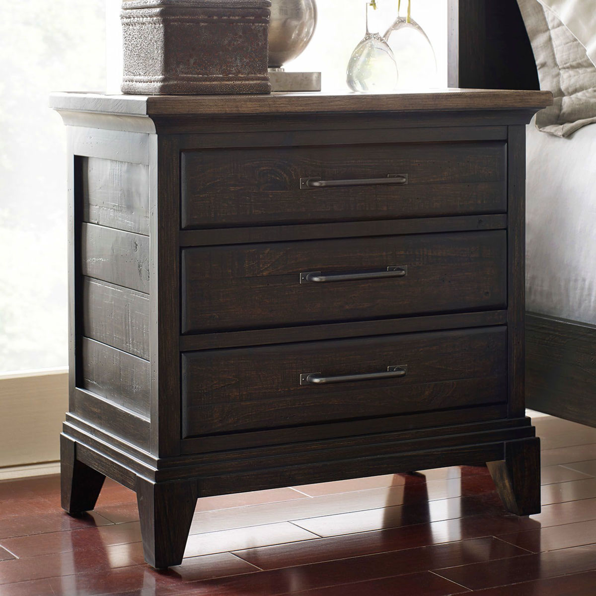 Picture of Plank Road Charcoal Finish Nightstand