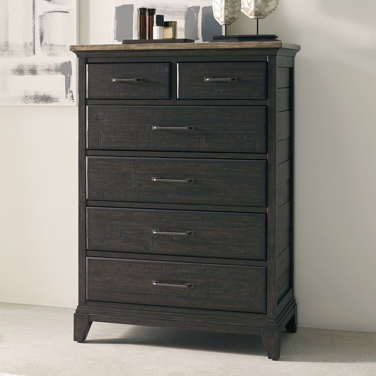 Picture of Plank Road Charcoal Finish Drawer Chest