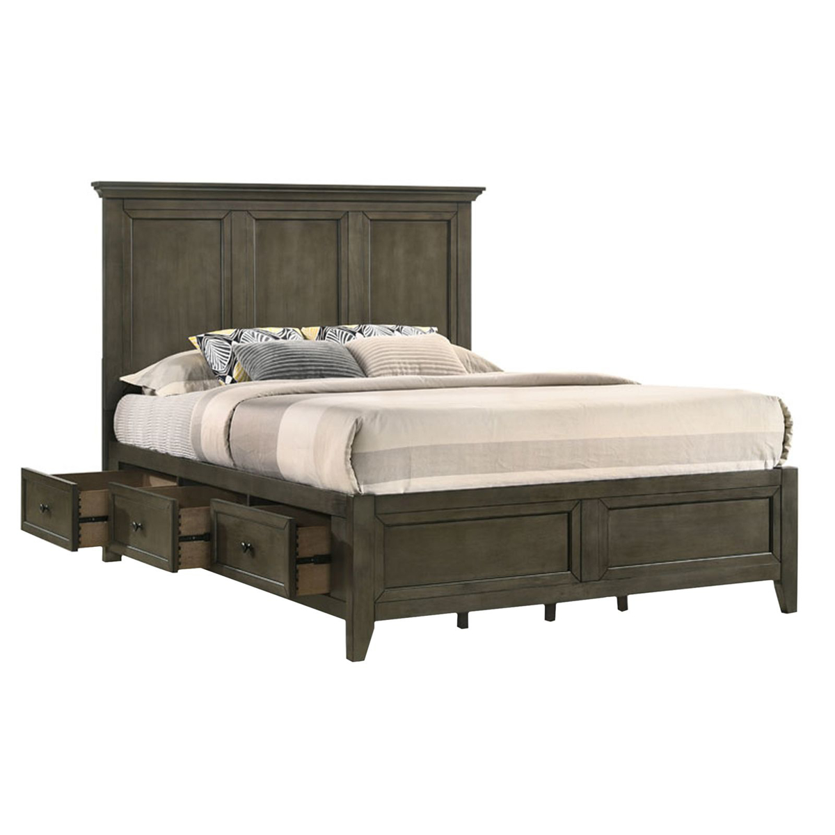 Picture of San Mateo Gray Queen Storage Bed