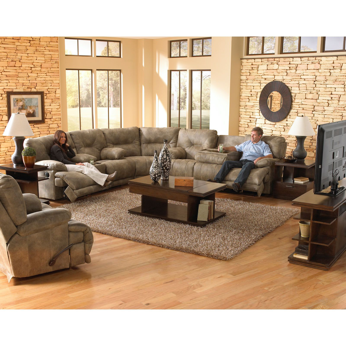 Picture of Voyager Lay Flat Power Recliner Sectional