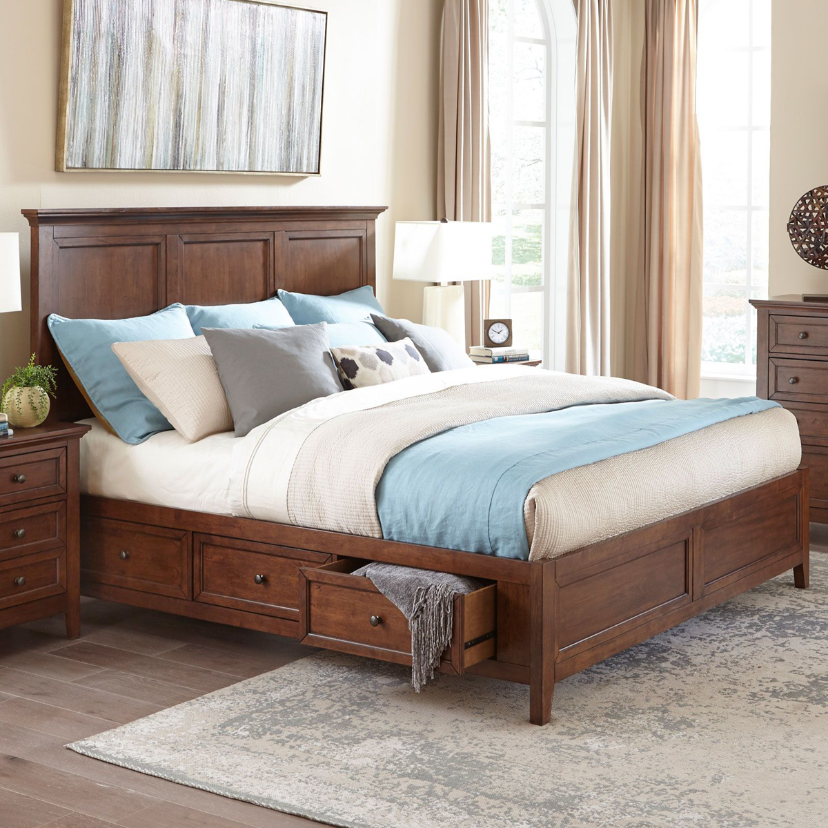 Picture of Tuscan Finish King Storage Bed