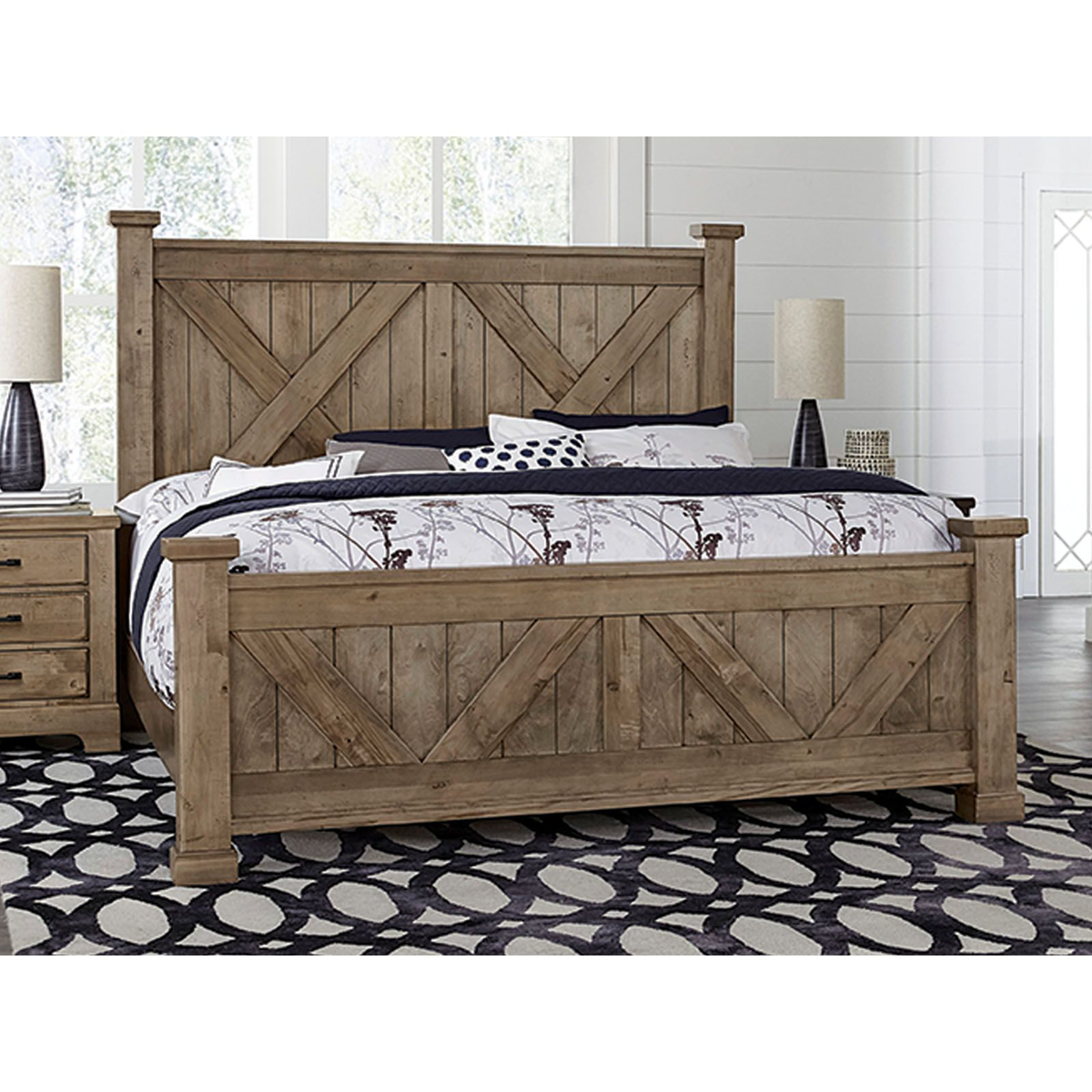Picture of Cool Rustic Queen Bed with Rails