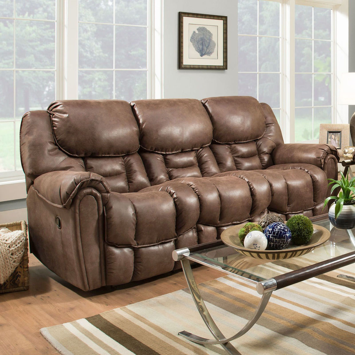 Picture of Mocha Chaise Recliner Sofa