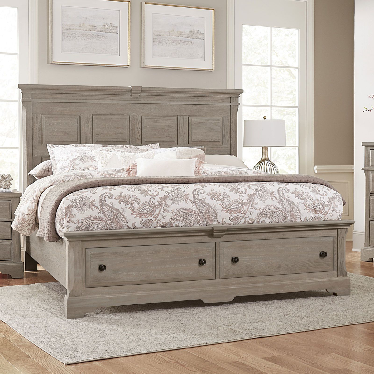 Picture of Queen Greystone Storage Bed
