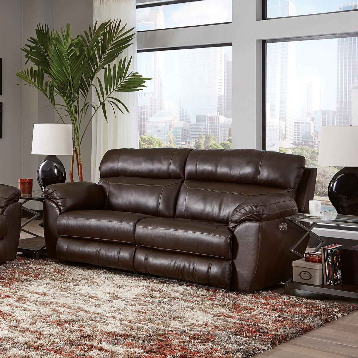 Picture of Costa Leather Power Recliner Sofa