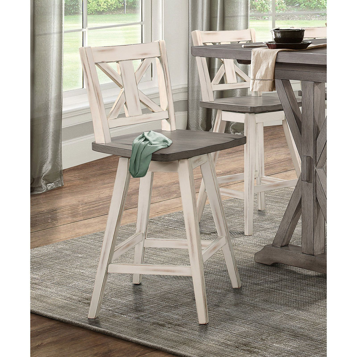 Picture of Amnosia White Counter Height Chair