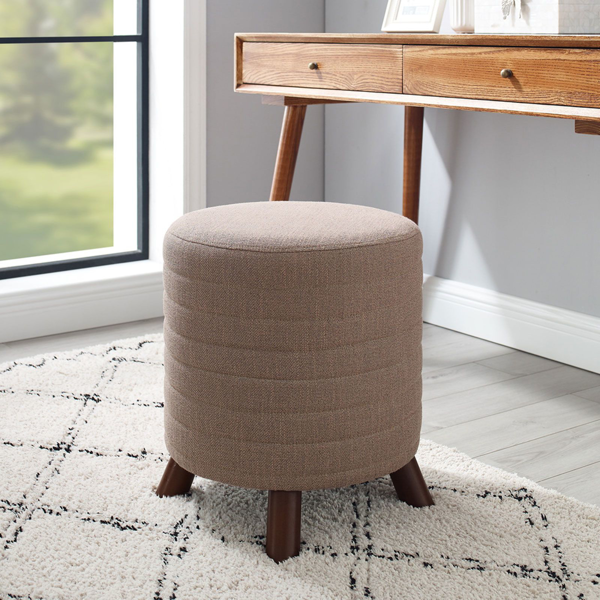 Picture of Peat Grey Accent Ottoman