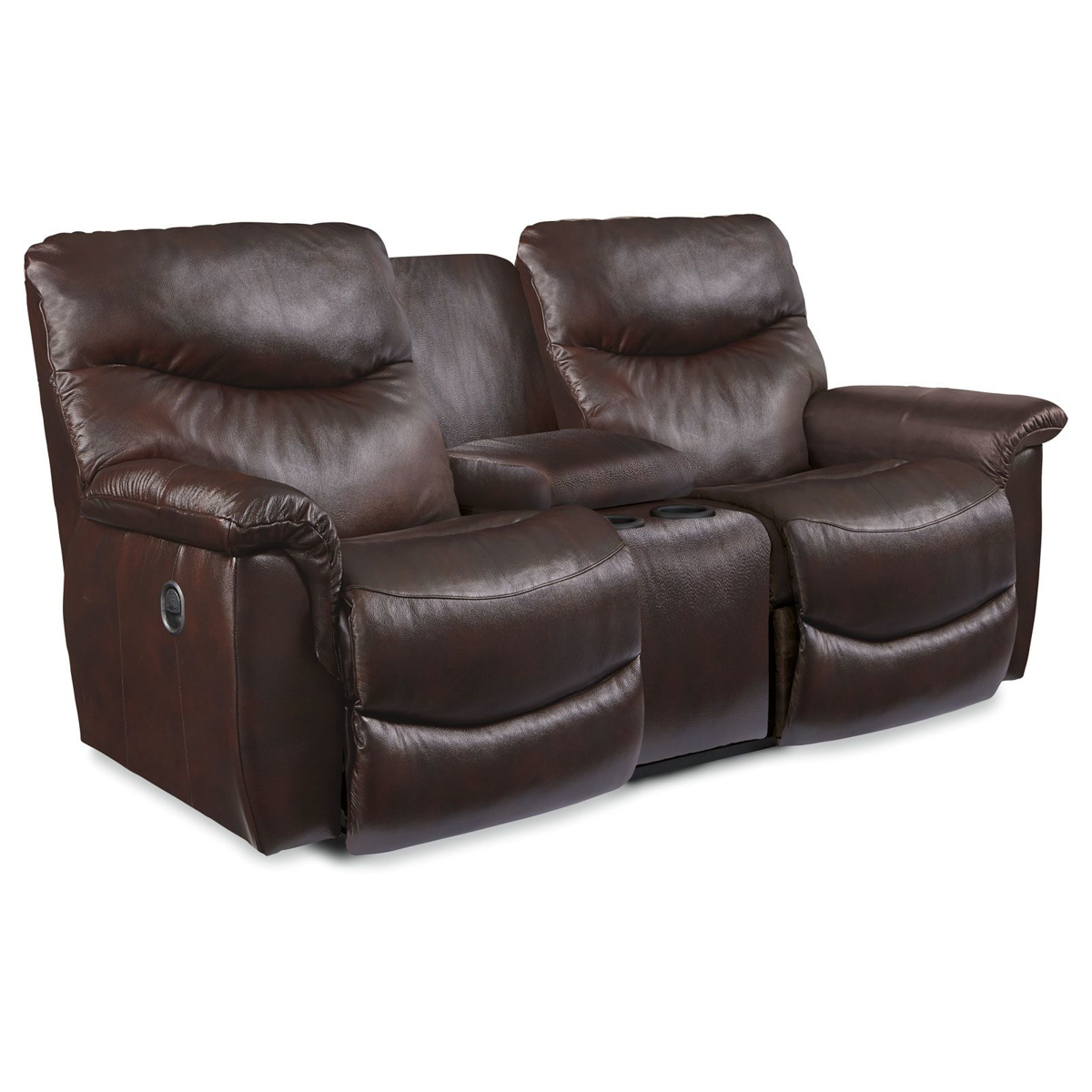 Picture of James Leather Recliner Console Loveseat