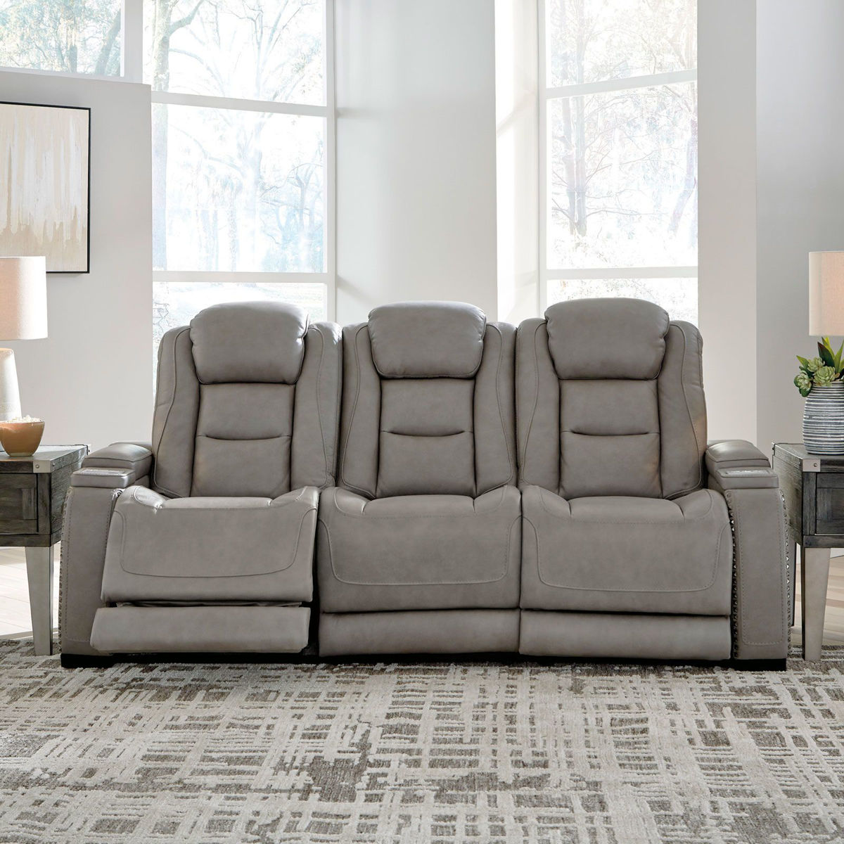 Picture of Gray Power Recliner Sofa