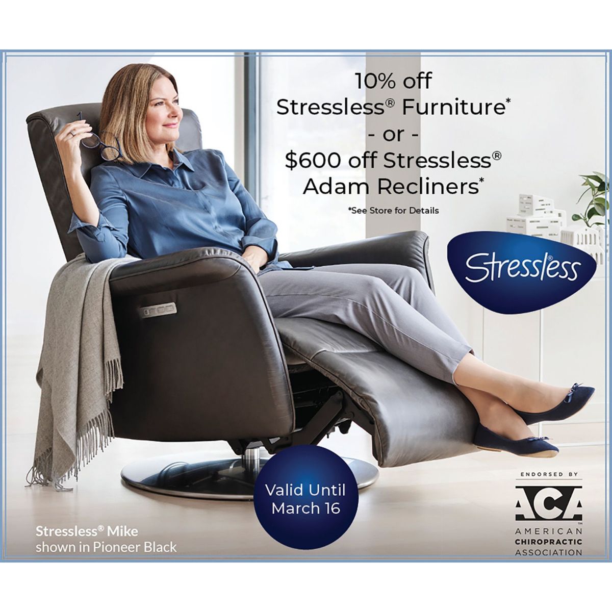 Picture of Max Large Blue Power Reclining Chair