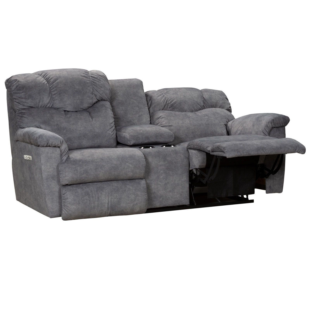 Picture of Lancer Charcoal Power Console Loveseat