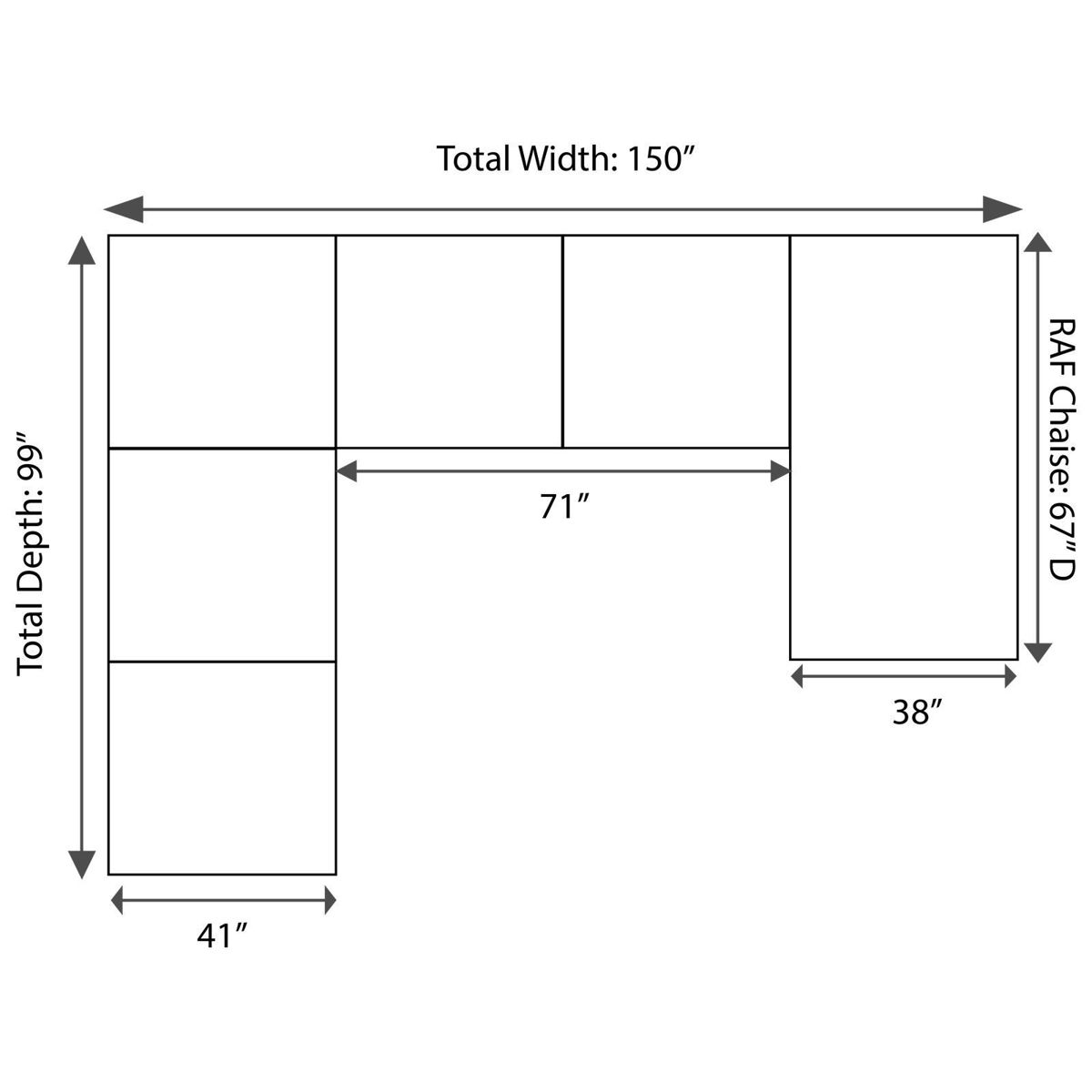 Picture of Kingston 3-Piece Stationary Sectional