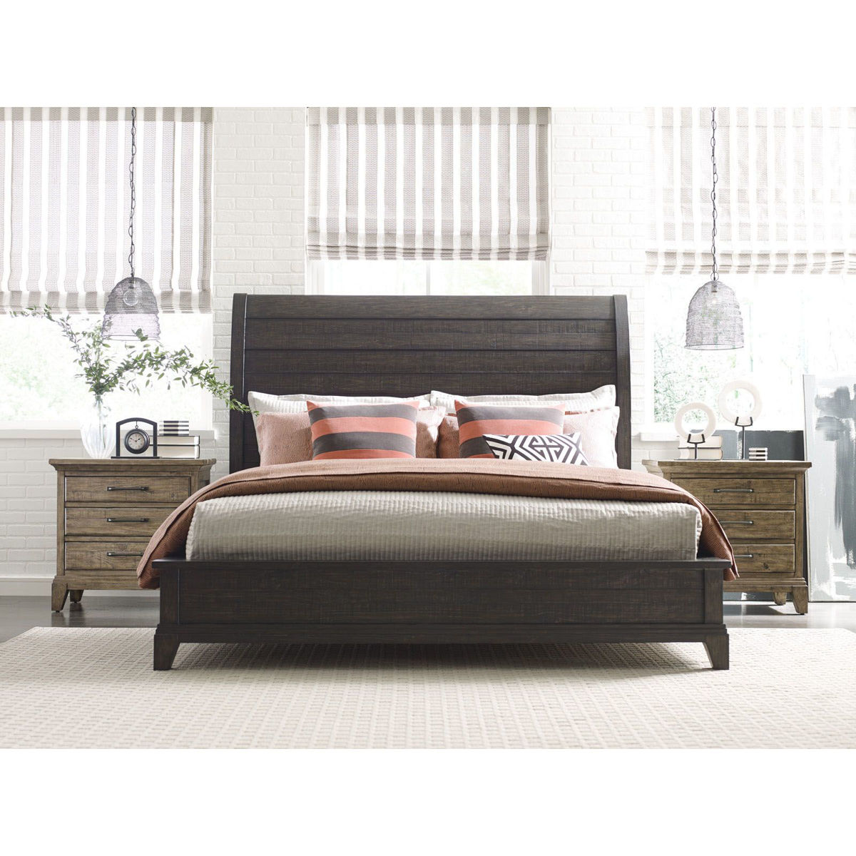 Picture of Plank Road Charcoal Finish Queen Bed