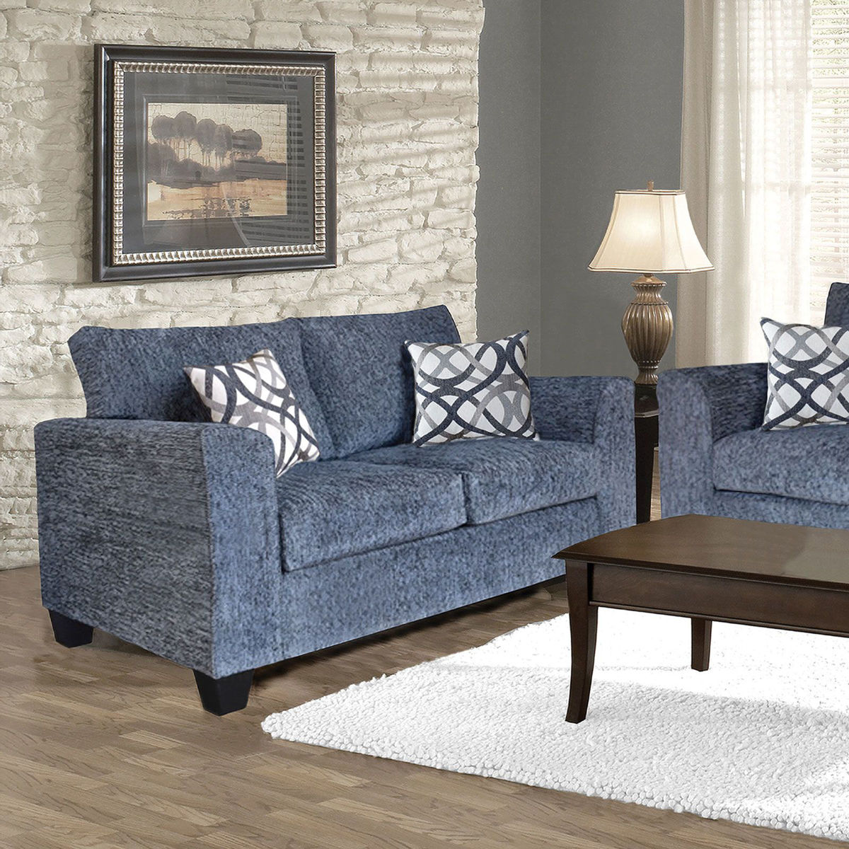 Picture of Carson Blue Loveseat
