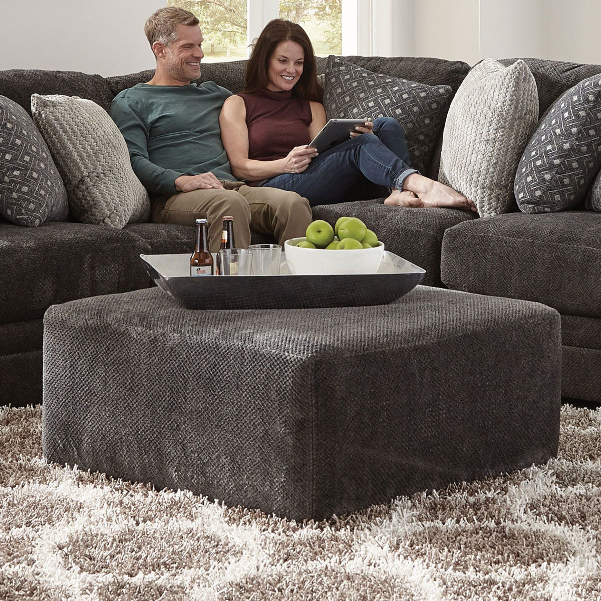 Picture of Mammoth Smoke 40" Cocktail Ottoman