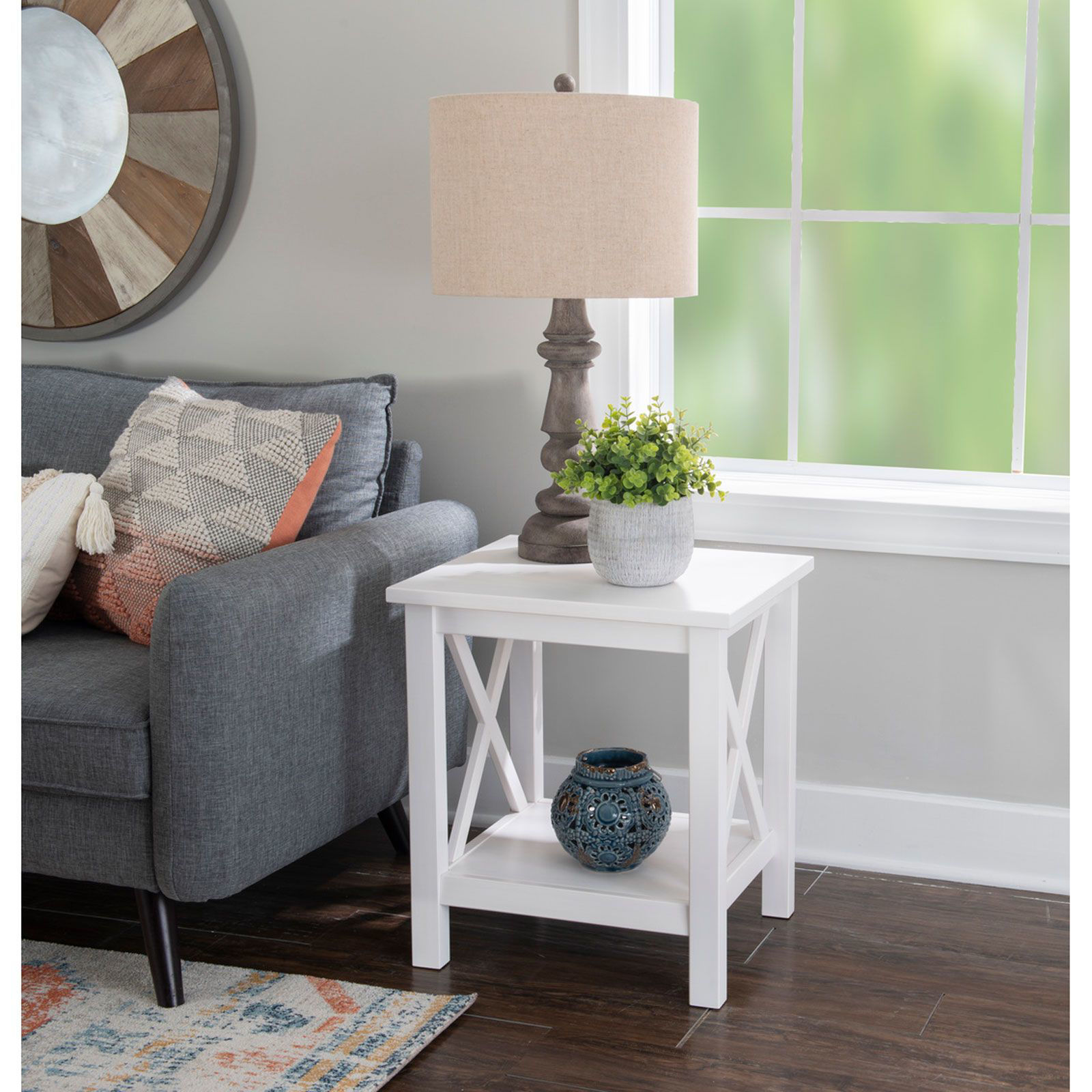 Dover White End Table
