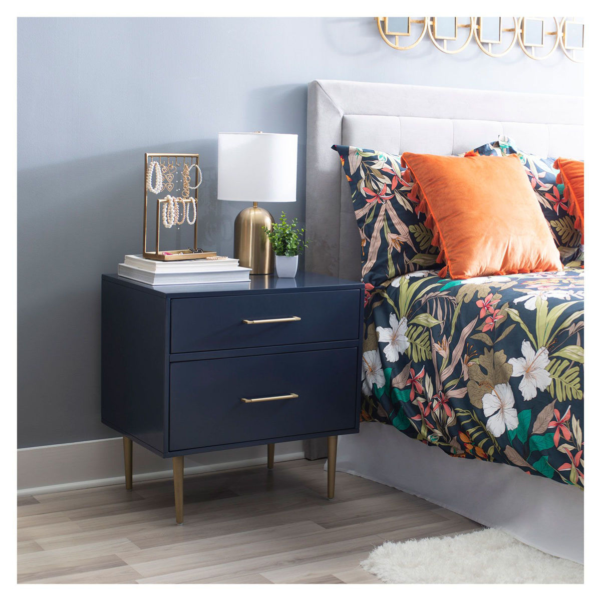 Picture of Gwyneth Glam Navy Nightstand