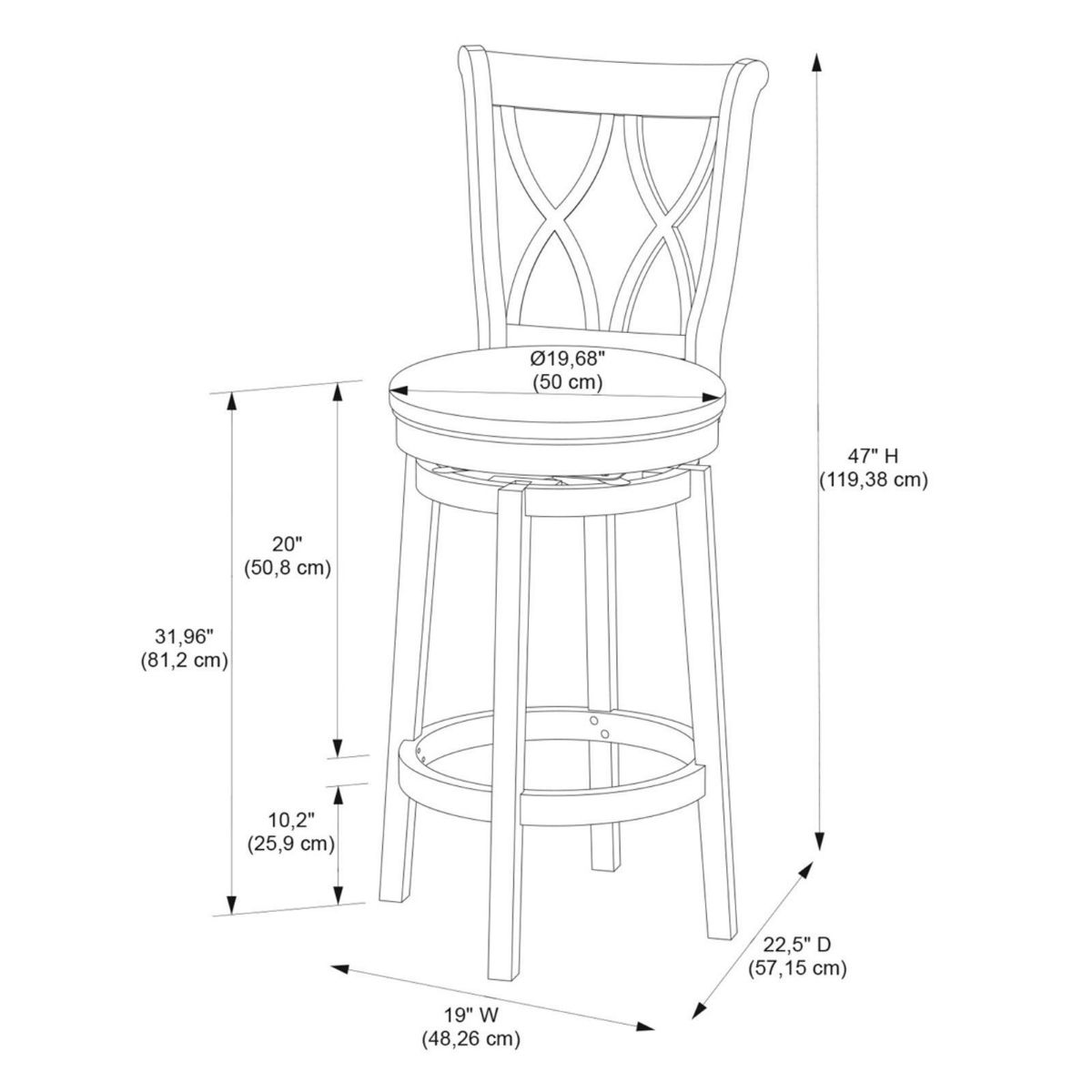 Picture of Carmen Big & Tall 30" Bar Stool