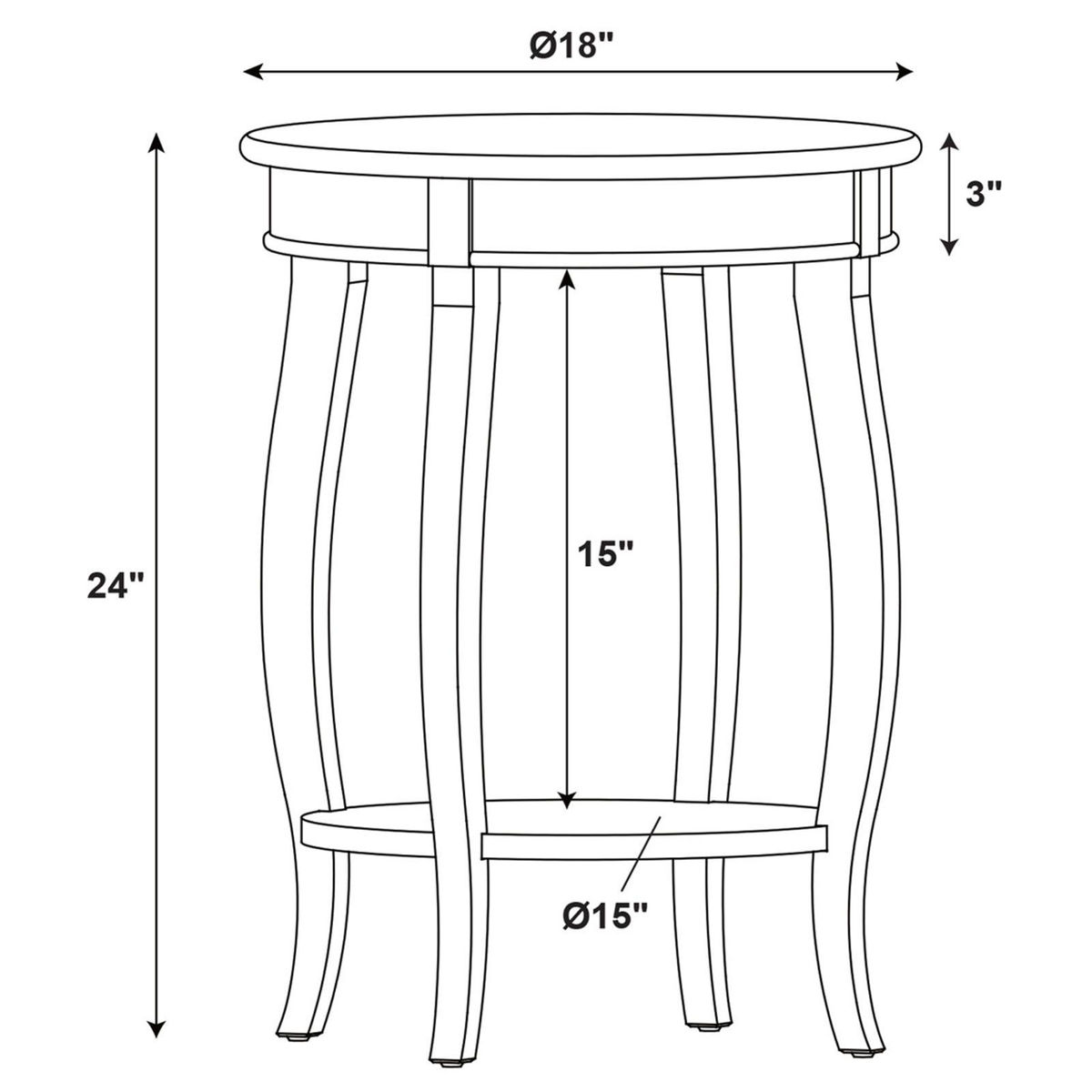Picture of White Accent Table