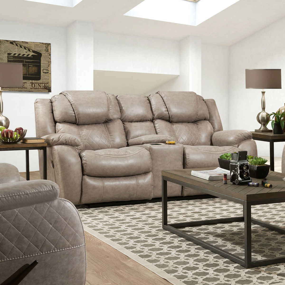 Picture of Daytona Mushroom Recliner Loveseat