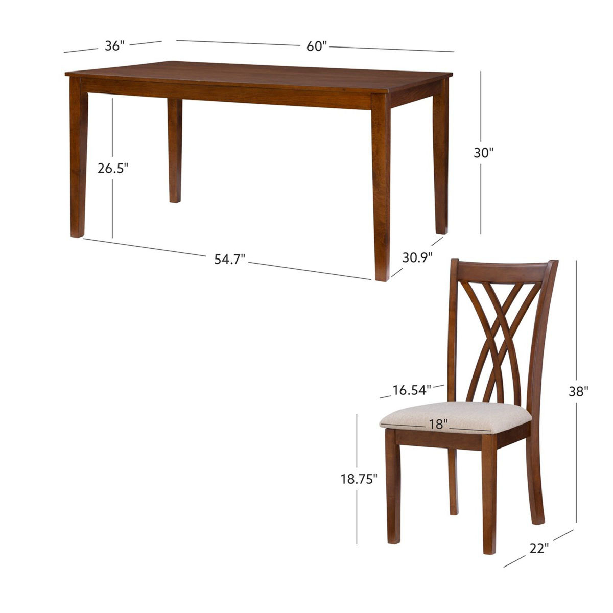 Picture of Starla Brown 7-Piece Dining Set