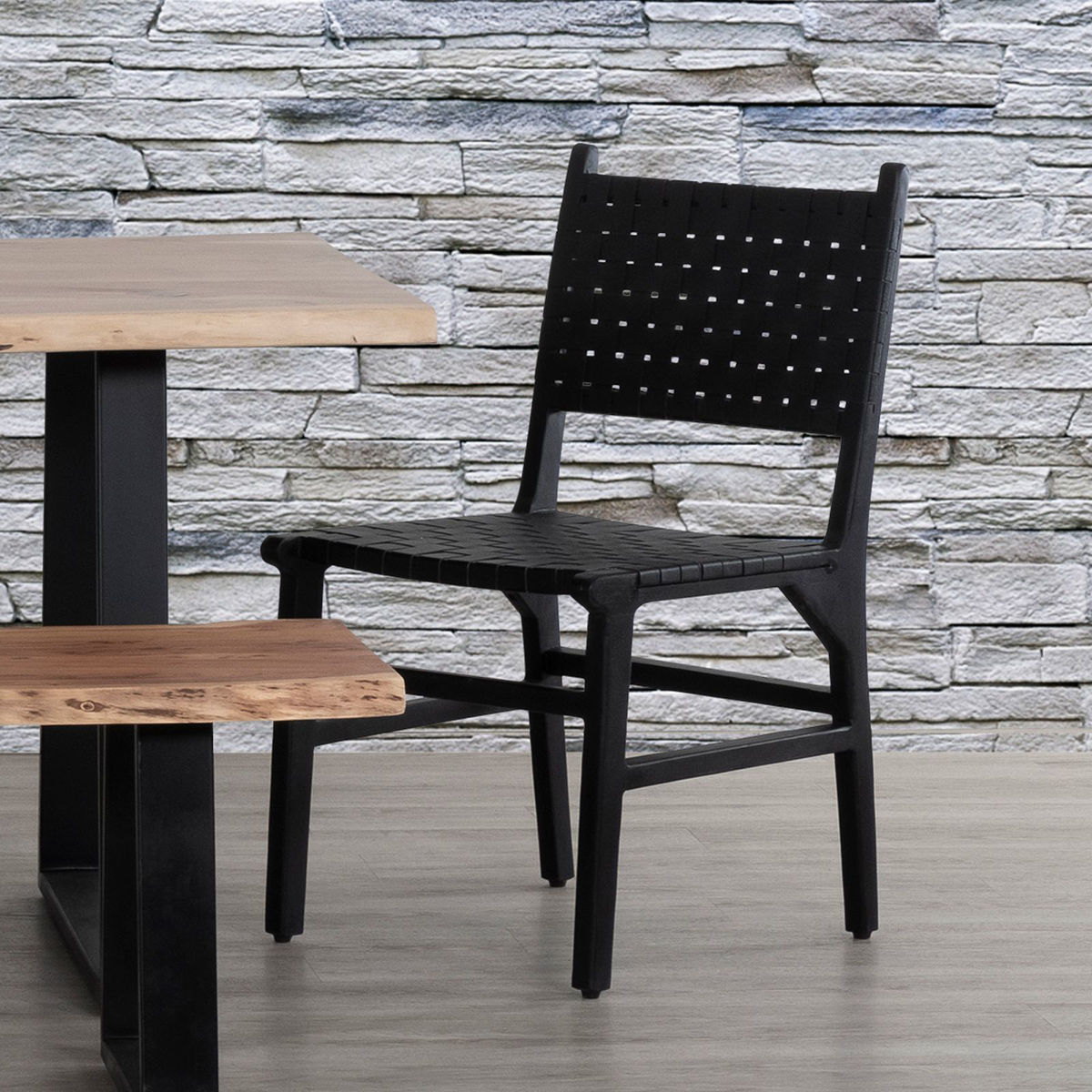 Picture of Woven Leather Dining Chair