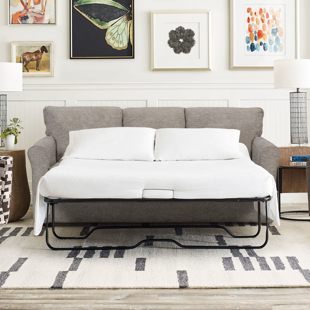 Picture of Leah Muslin Queen Sleeper Sofa