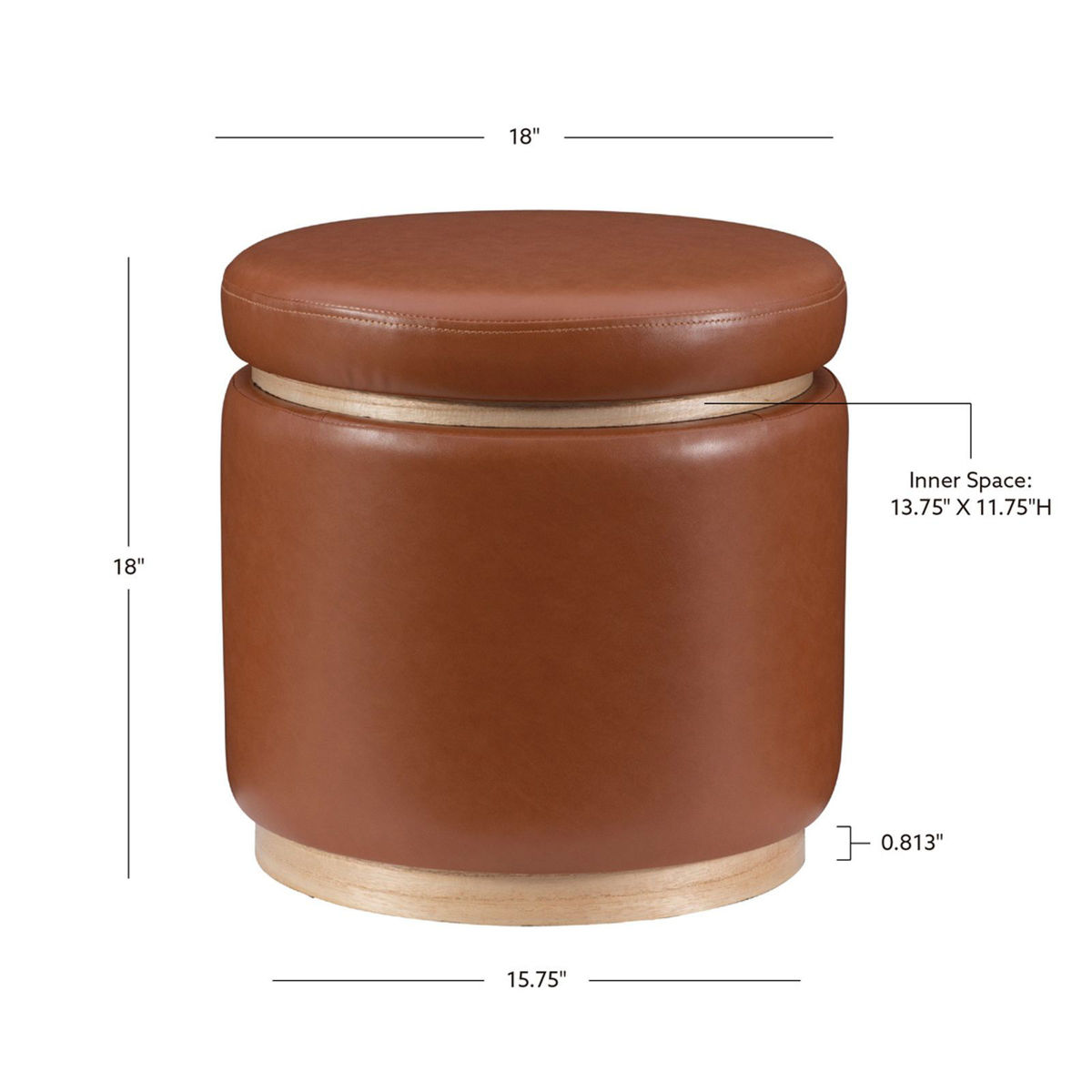 Picture of Sunny Caramel Storage Ottoman