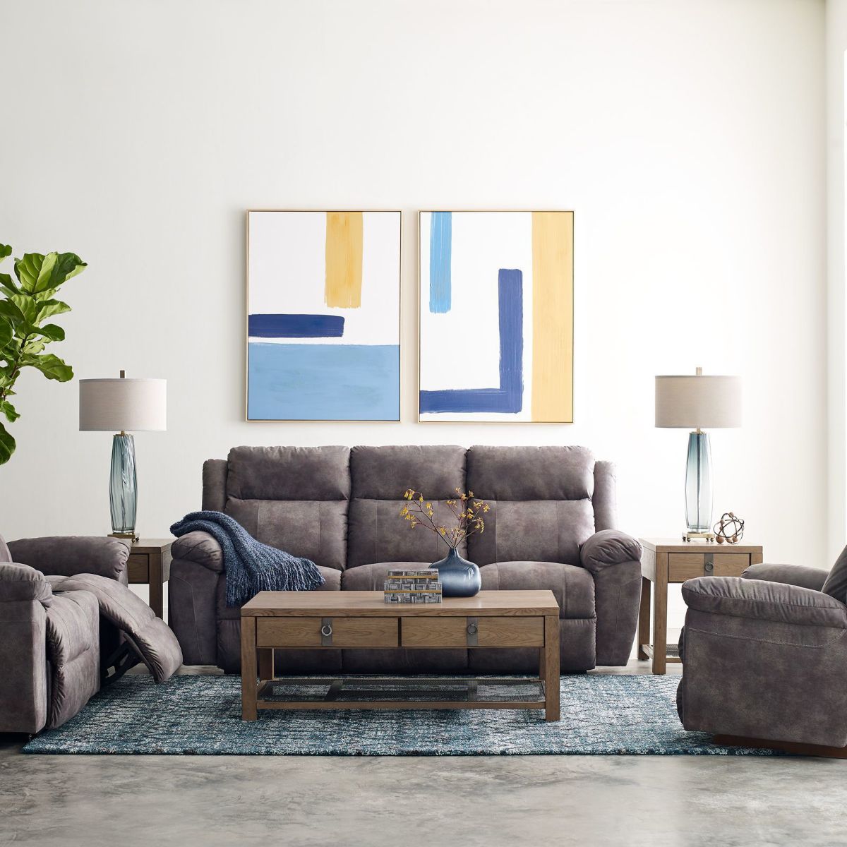Picture of Joel Smoke Recliner Sofa