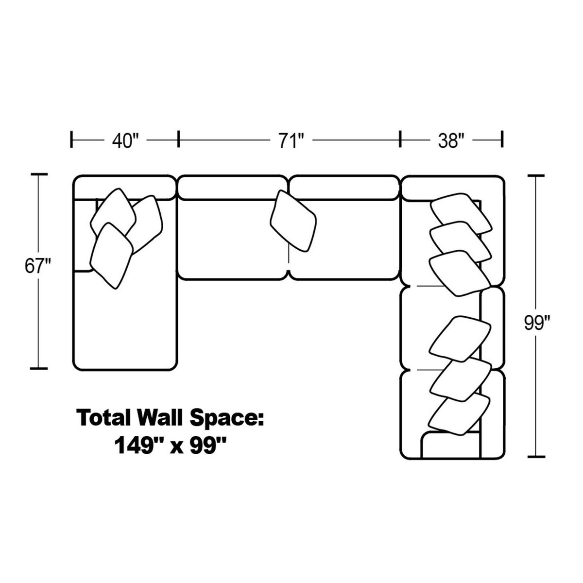 Picture of Middleton Cement 3-Piece Reverse Sectional