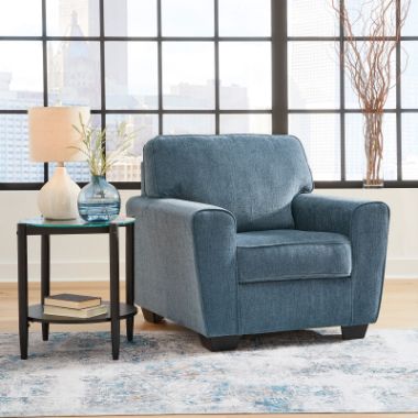 Cashton Blue Stationary Chair