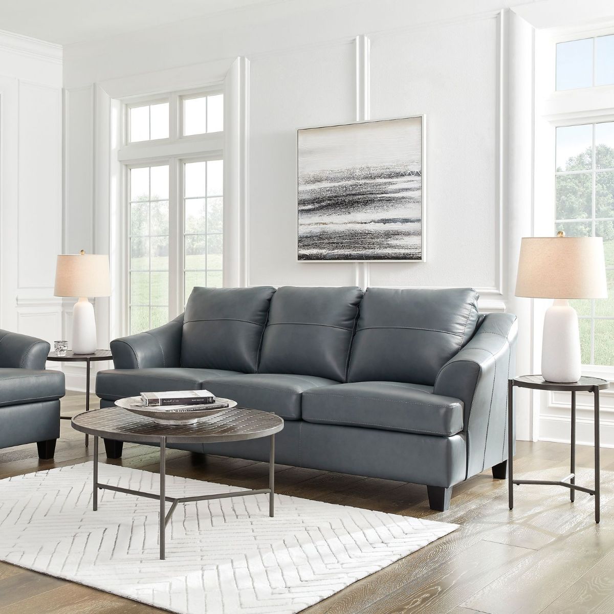 Picture of Genoa Steel Leather Sofa