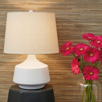 StyleCraft Home Collection 23.5-in Table Lamp with Fabric Shade