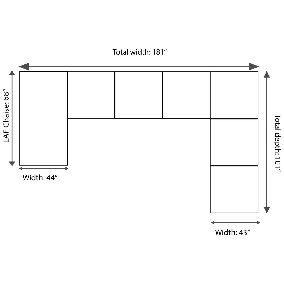 Picture of Glacier 3-Piece Reverse Sectional