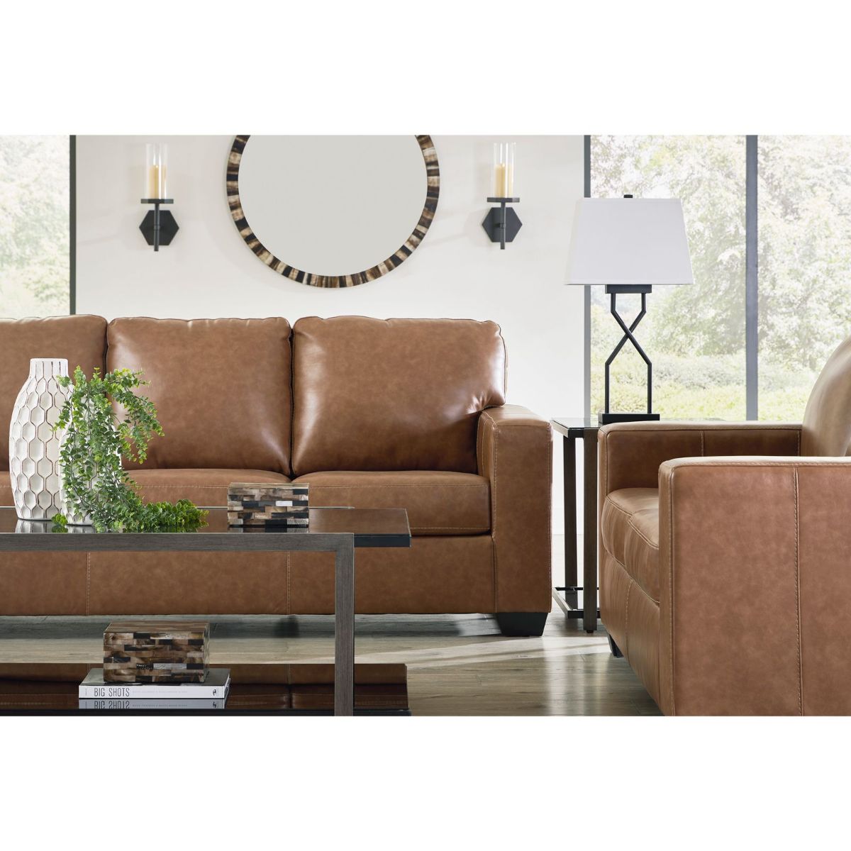 Picture of Bolsena Camel Leather Sofa