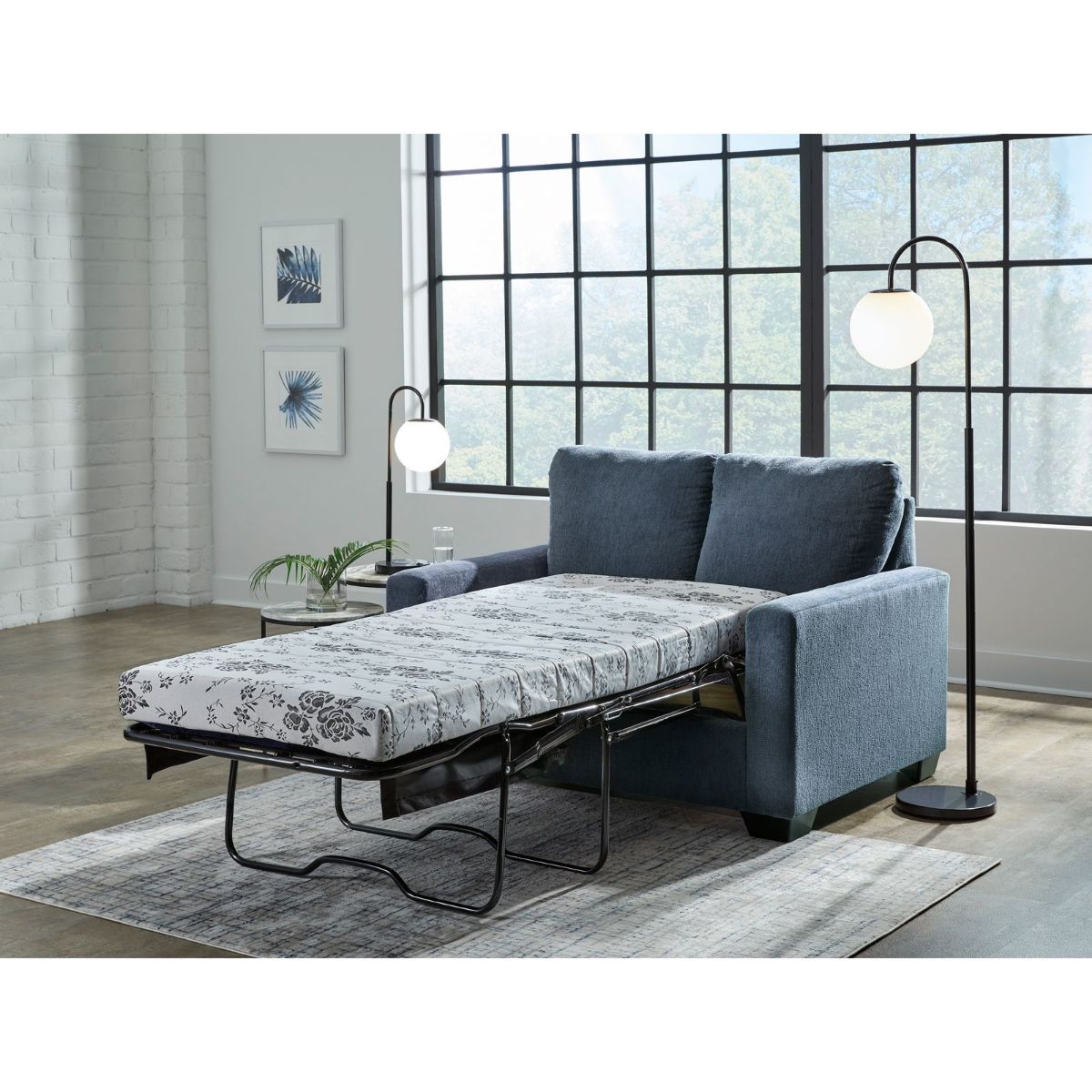 Picture of Rannis Navy Twin Sleeper Sofa