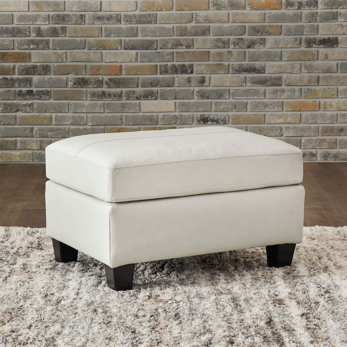 Picture of Genoa Coconut Leather Ottoman