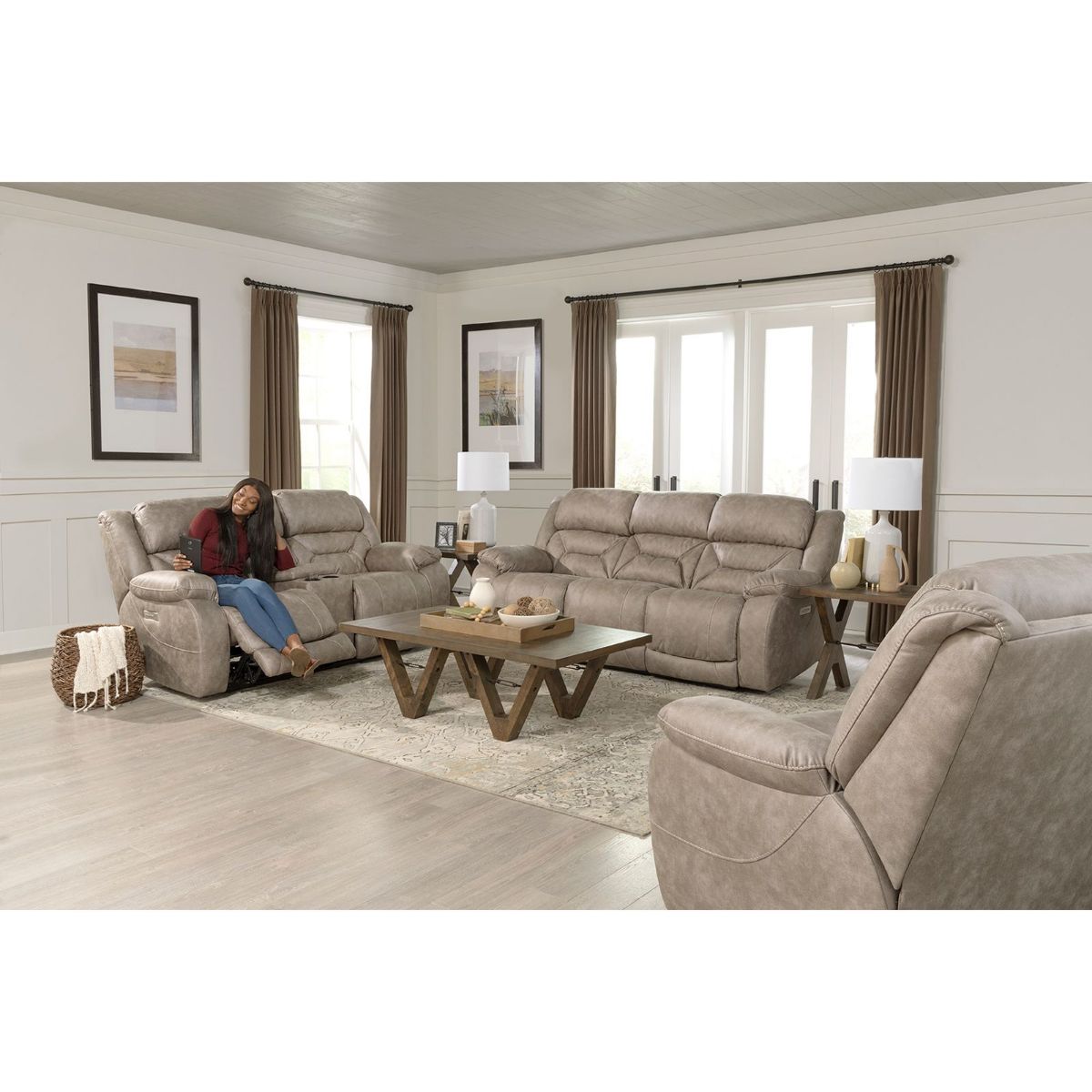Picture of Skywalker Fog Power Recliner Loveseat