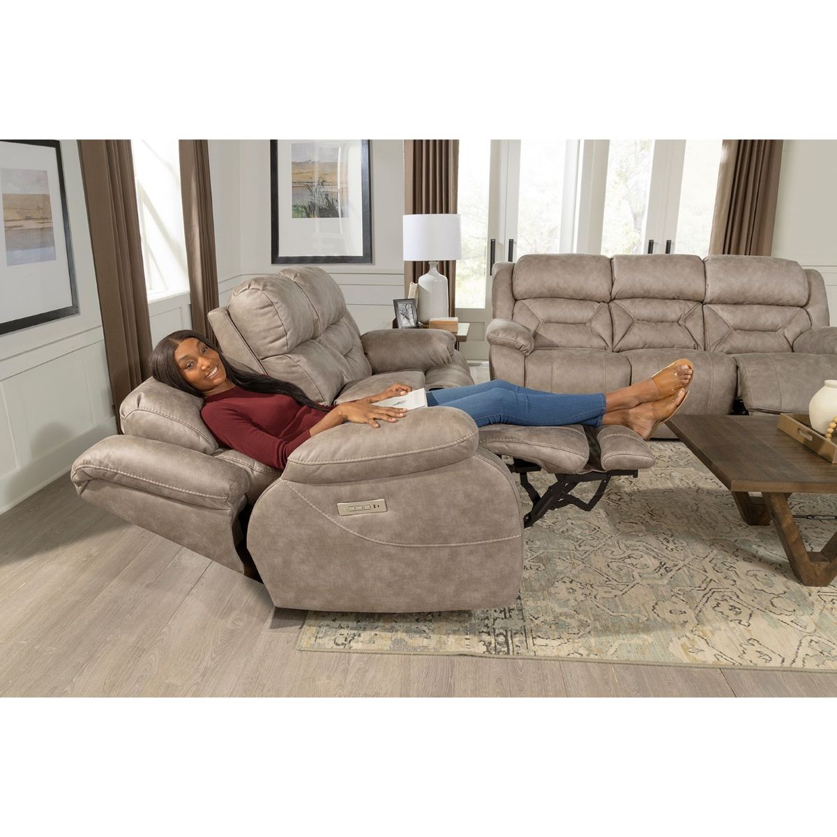 Picture of Skywalker Fog Power Recliner Loveseat