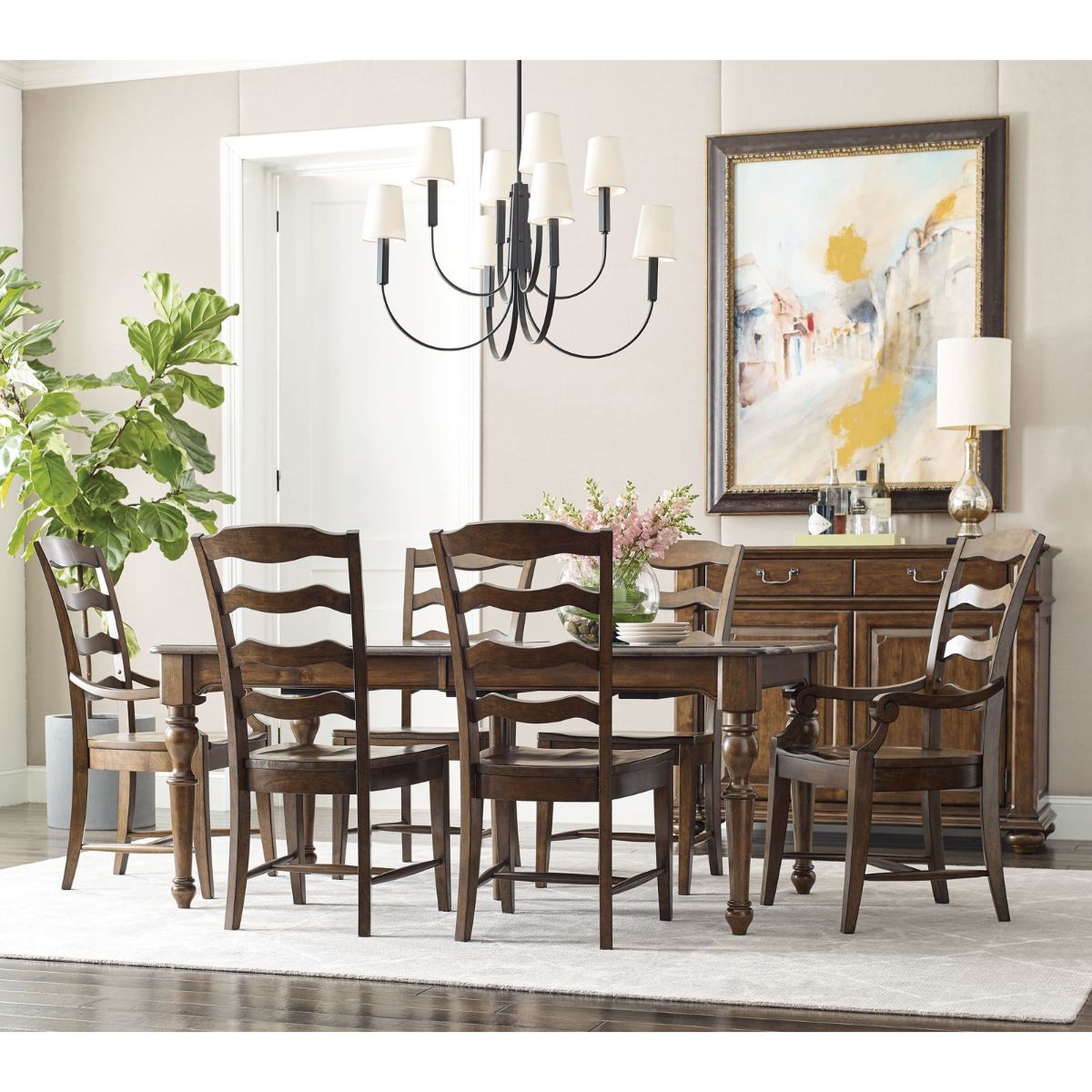 Picture of Commonwealth Dining Table & 4 Chairs