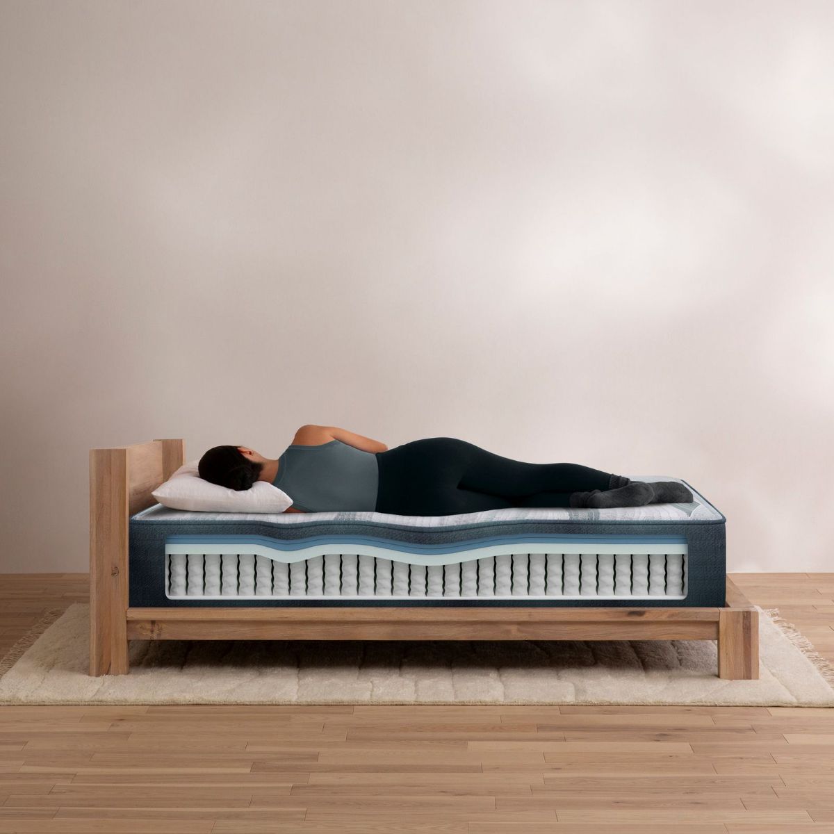 Picture of Ocean View Island Medium Hybrid Twin Mattress Set