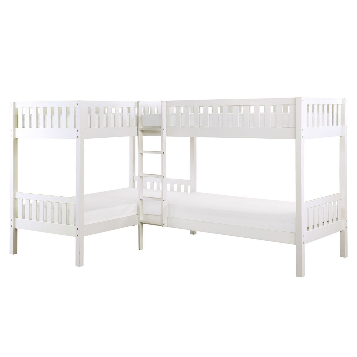 Picture of Galen White Corner Bunkbed Set