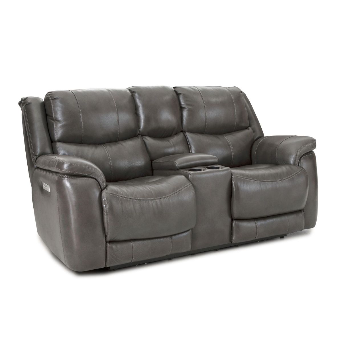 Picture of Galaxy Grey Power Recliner Console Loveseat