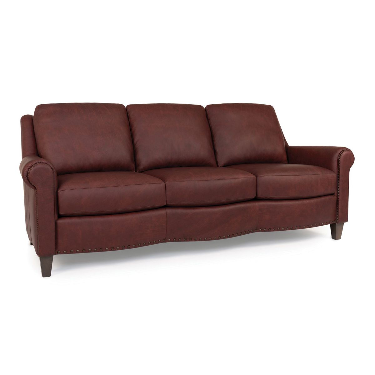 Picture of Burgundy Leather Sofa #268